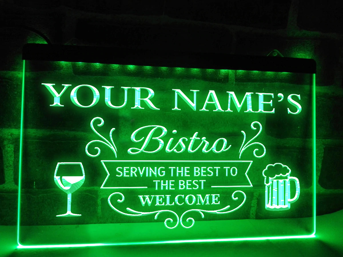 Bistro Personalized LED Neon Sign