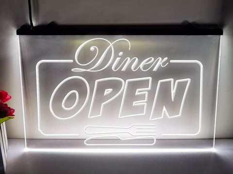 Diner Open Illuminated LED Neon Sign