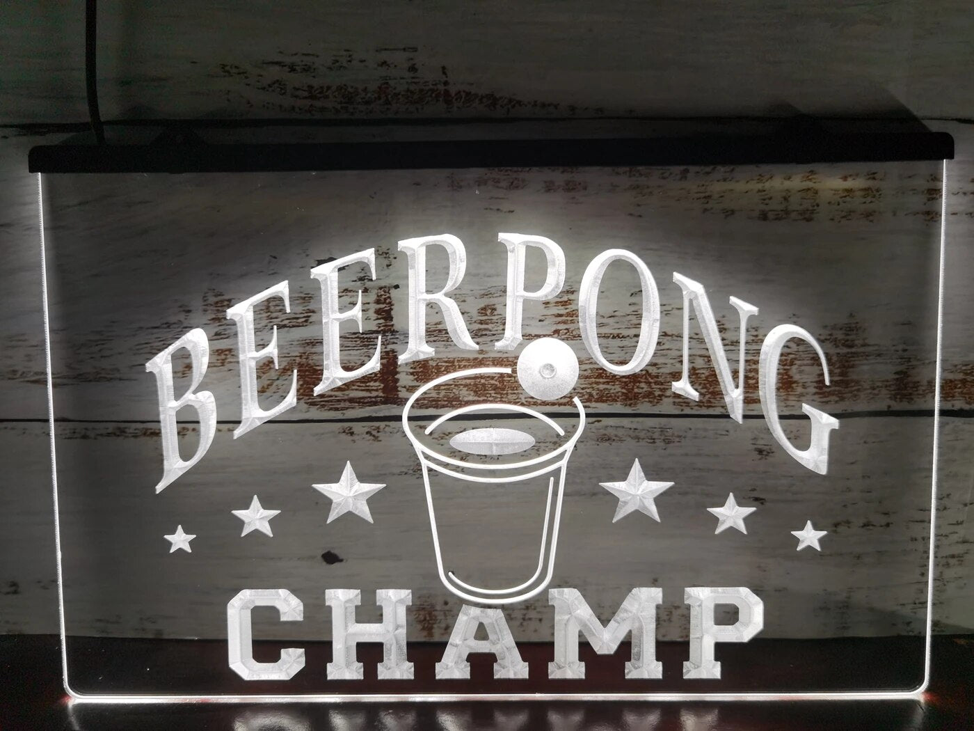Beer Pong Champ LED Neon Illuminated Sign