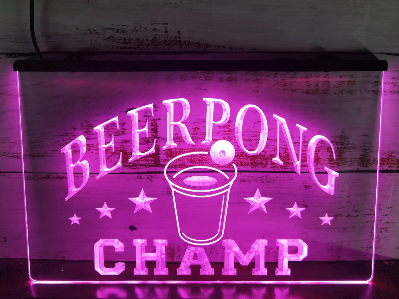 Beer Pong Champ LED Neon Illuminated Sign
