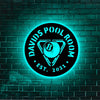 Personalized LED Neon Wooden Pool Room Sign - RGB