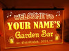 Garden Bar Personalized Illuminated LED Neon Sign