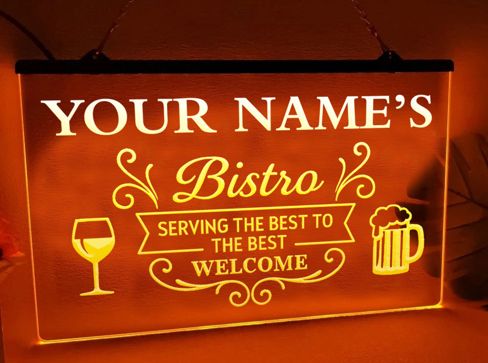 Bistro Personalized LED Neon Sign