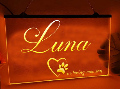 In Loving Memory of Pet Illuminated LED Neon Sign