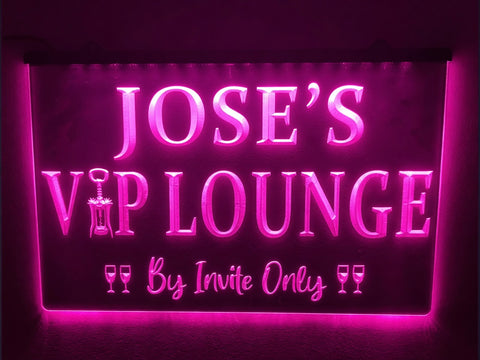 Image of VIP Lounge Personalized Illuminated Sign