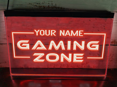 Gaming Zone Personalized Illuminated Sign