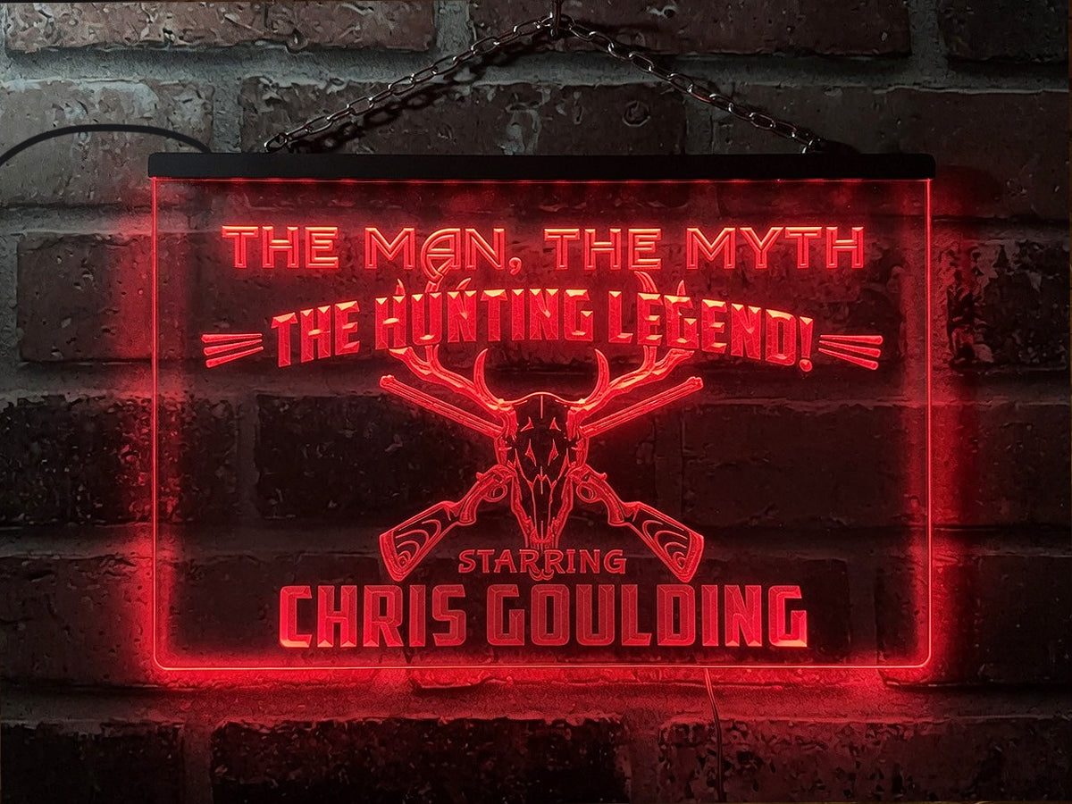 Hunting Legend Personalized Illuminated Sign