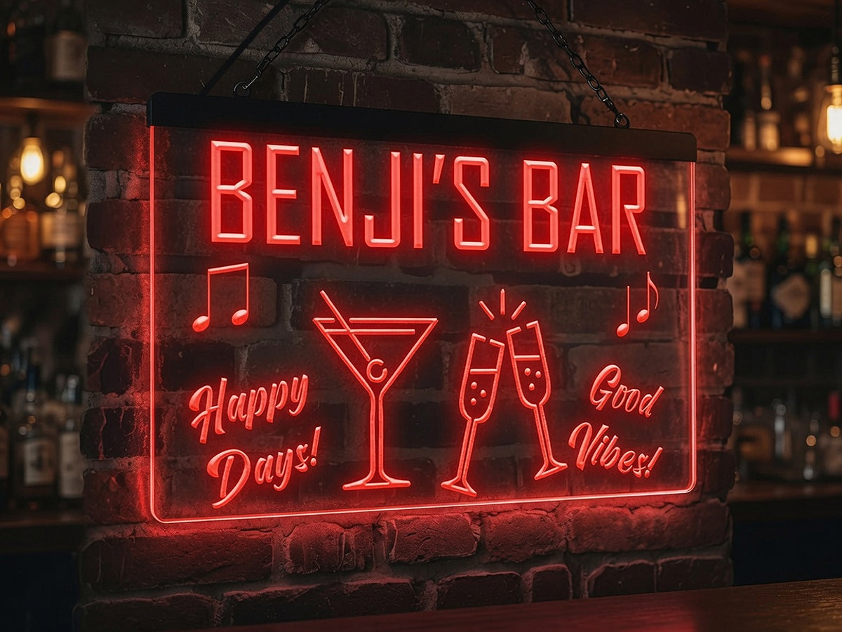 Happy Days Bar Personalized Illuminated Sign