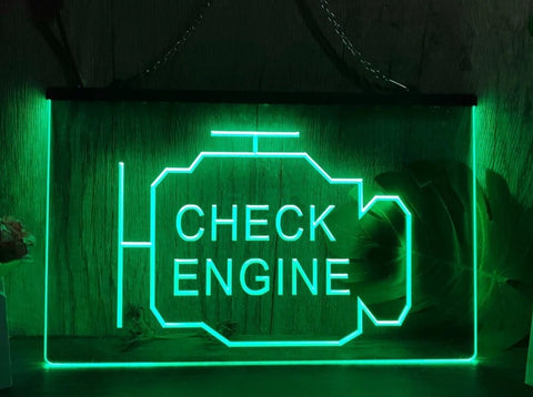 Image of Check Engine Illuminated LED Neon Sign