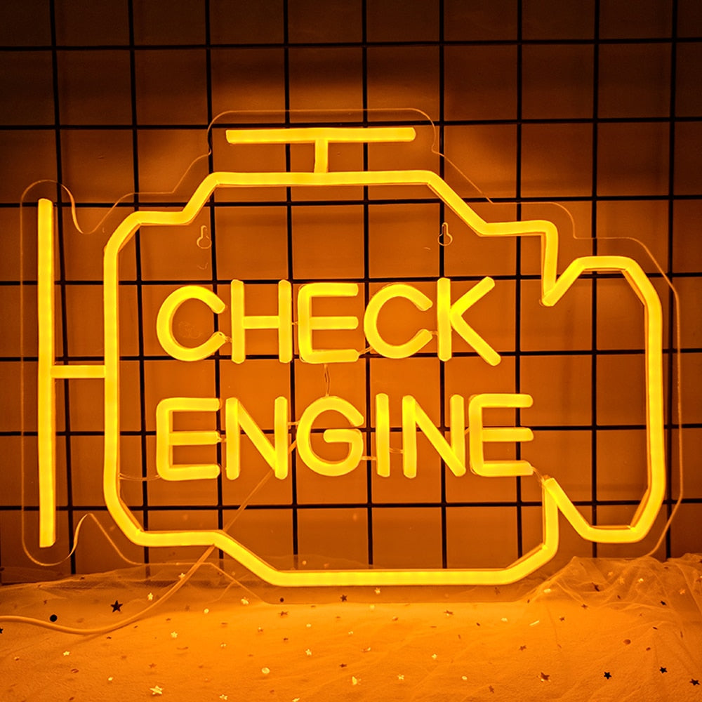 Check Engine LED Neon Flex Sign