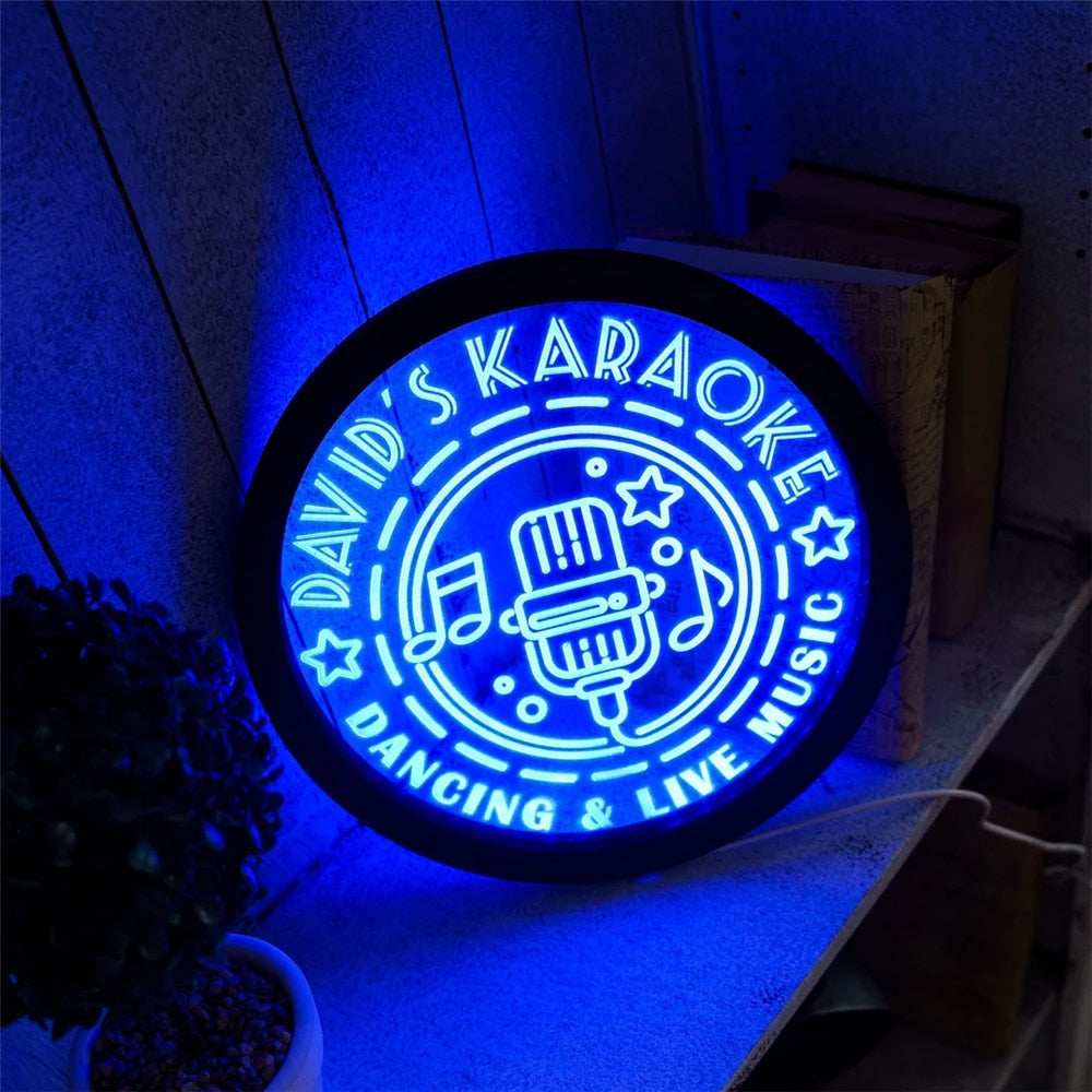 Custom LED Neon Karaoke Sign - Personalized and Color Changing