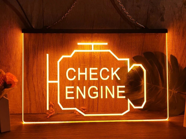 Check Engine Illuminated LED Neon Sign – Dope Neons