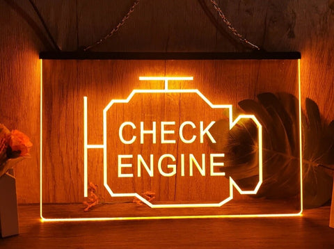 Image of Check Engine Illuminated LED Neon Sign