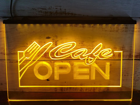 Image of Cafe Open Illuminated LED Neon Sign