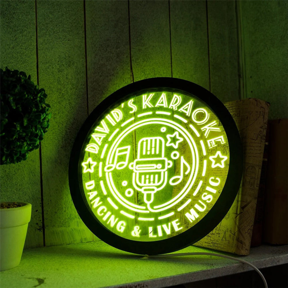 Custom LED Neon Karaoke Sign - Personalized and Color Changing