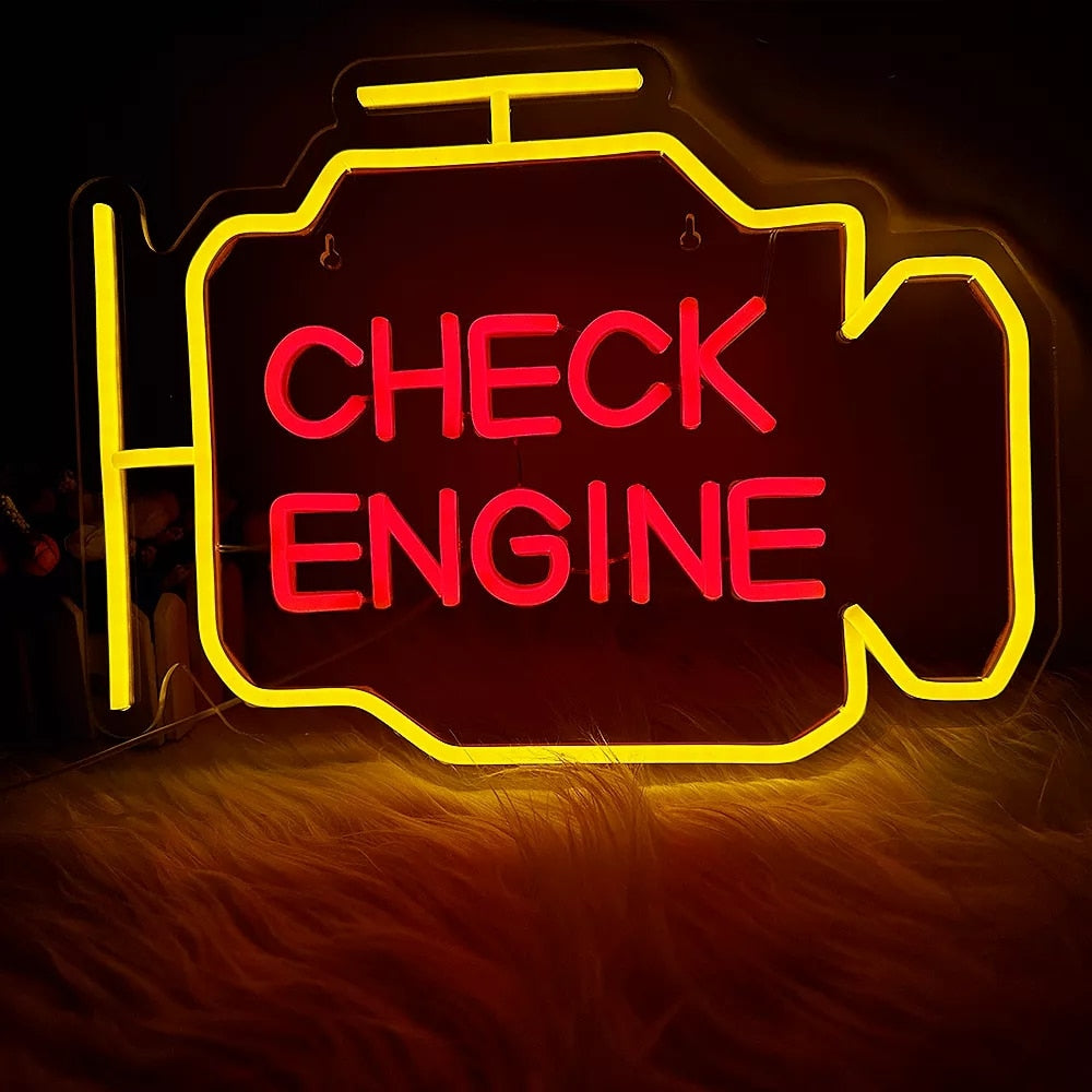 Check Engine LED Neon Flex Sign