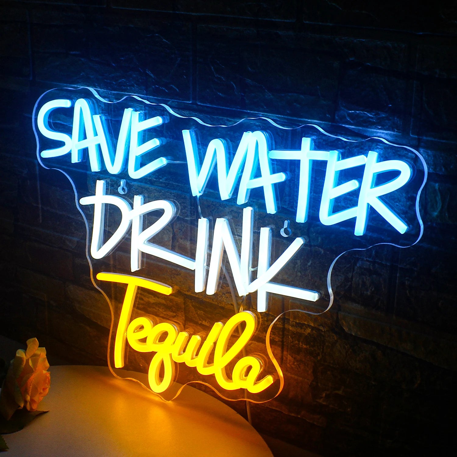 Save Water Drink Tequila LED Neon Flex Sign