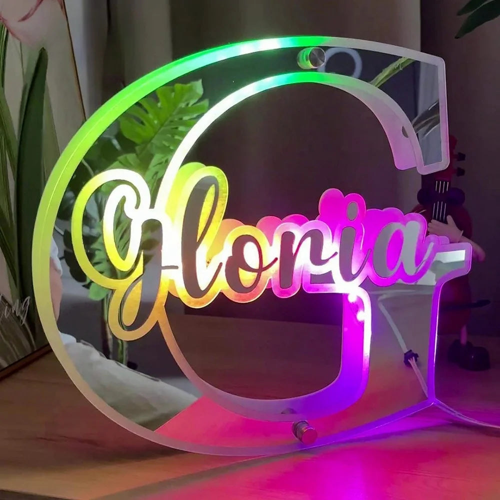 Personalized Name Letter LED Neon Mirror