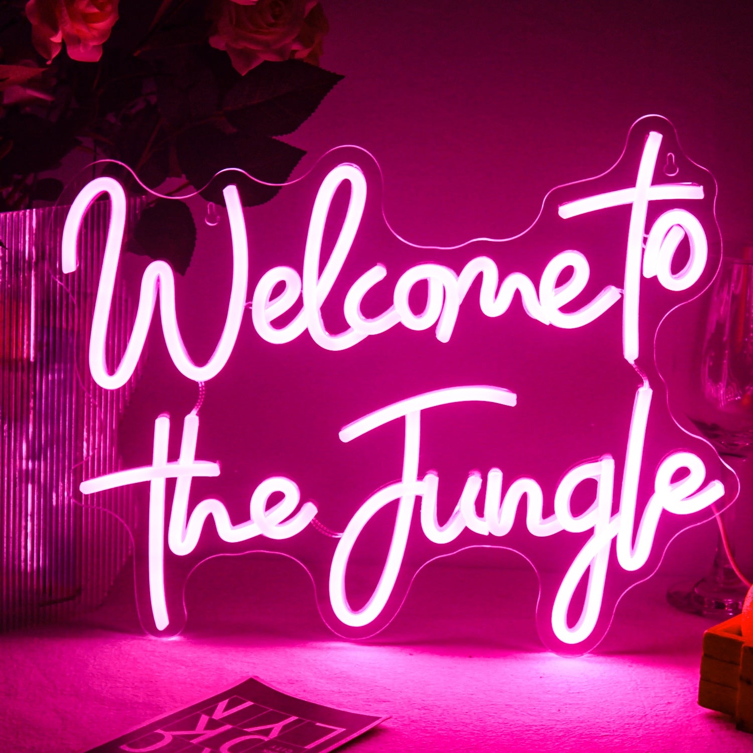 Wanxing Willkommen Zu Den Dschungel Neon Zeichen LED Licht Für