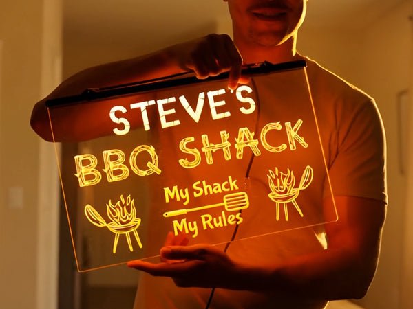 BBQ Shack Personalized Illuminated LED Neon Sign – Dope Neons