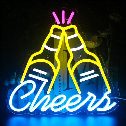 Image of Cheers Bottled Beers LED Neon Flex Sign