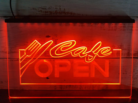 Image of Cafe Open Illuminated LED Neon Sign