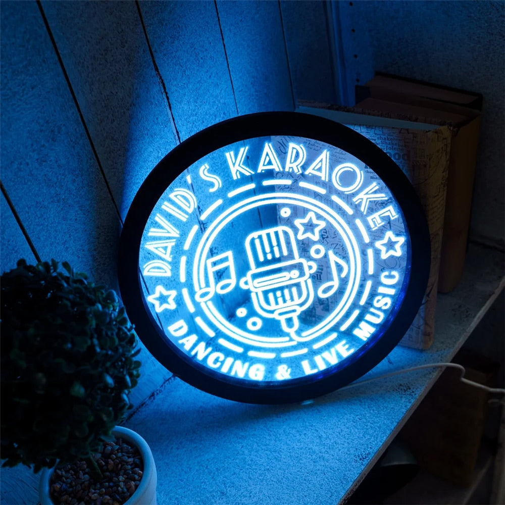 Custom LED Neon Karaoke Sign - Personalized and Color Changing