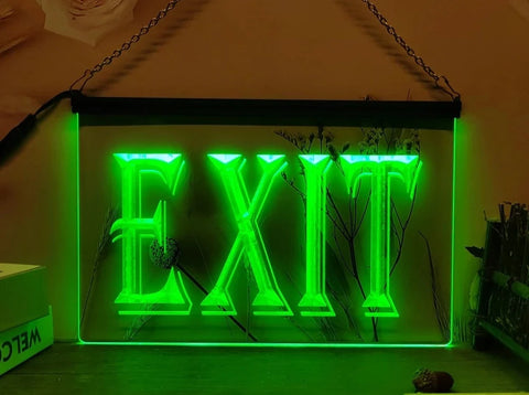 Image of Exit Sign LED Neon Light For Shop or Restaurant