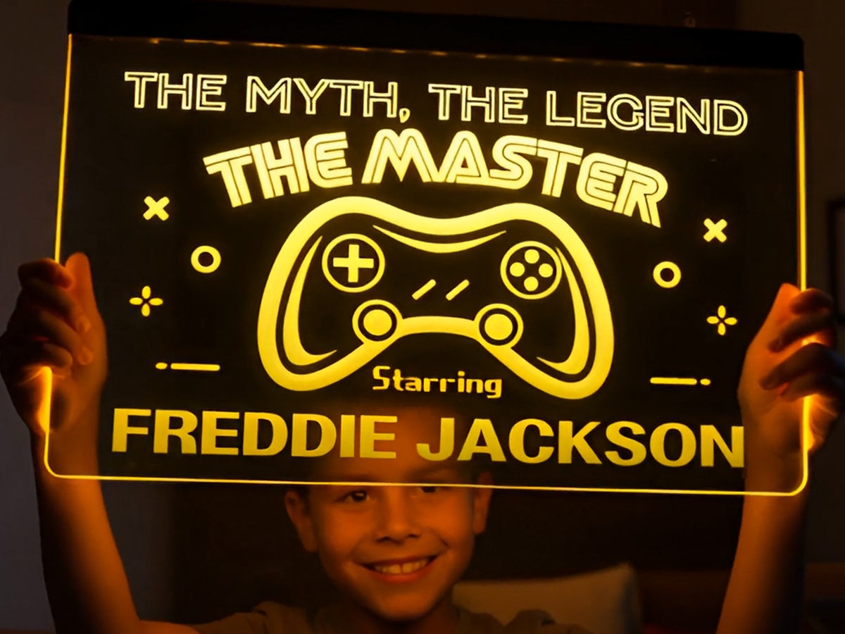 The Gaming Master Personalized Illuminated Sign