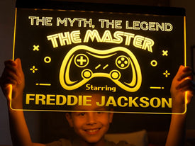 The Gaming Master Personalized Illuminated Sign