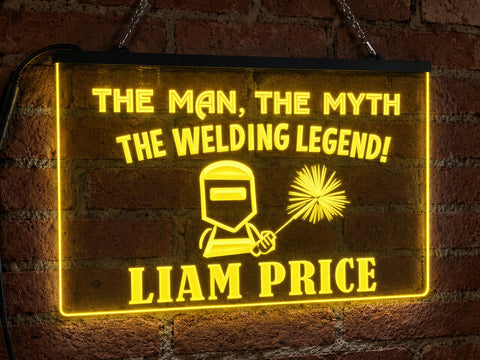 Image of Welding Legend Personalized Illuminated Sign