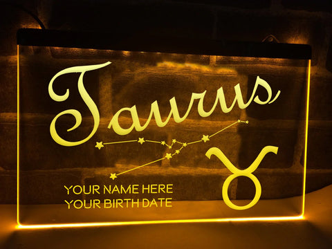 Image of Taurus Astrology Illuminated Sign