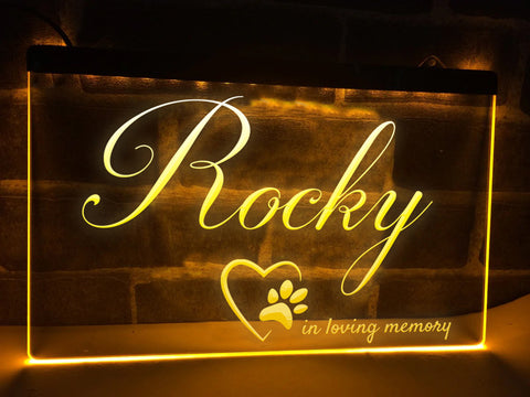 Image of In Loving Memory of Pet Illuminated LED Neon Sign