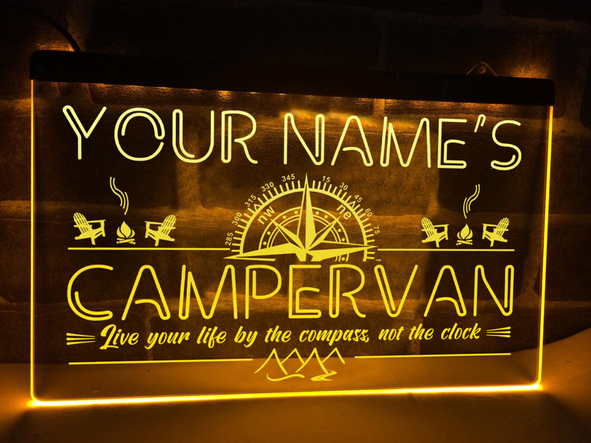 Personalized Campervan LED Neon Illuminated Sign
