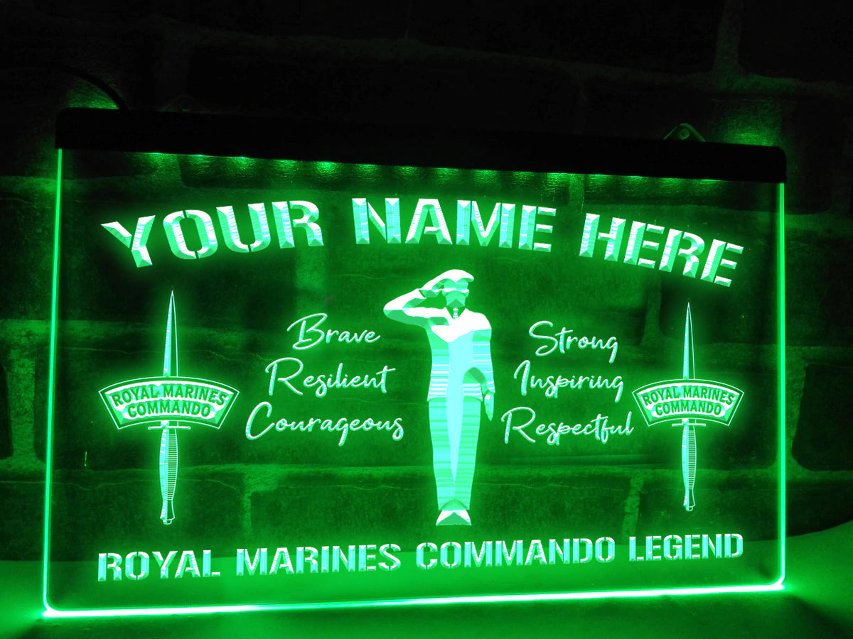 Royal Marine Legend Personalized Illuminated Sign