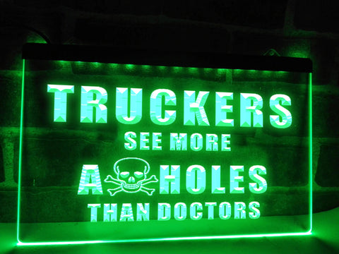 Image of Trucker Skull Illuminated LED Neon Sign