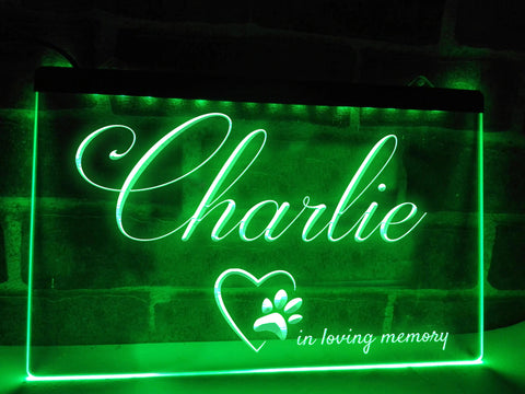 Image of In Loving Memory of Pet Illuminated LED Neon Sign