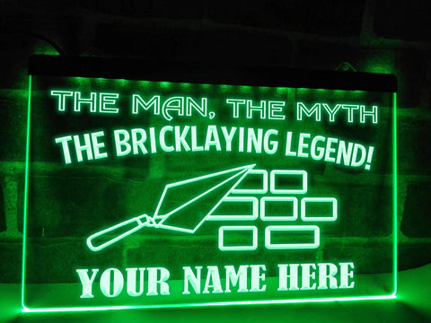 Image of Bricklaying Legend Personalized Illuminated Sign