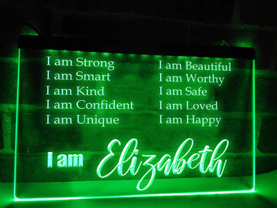 Positive Affirmations Personalized LED Neon Sign