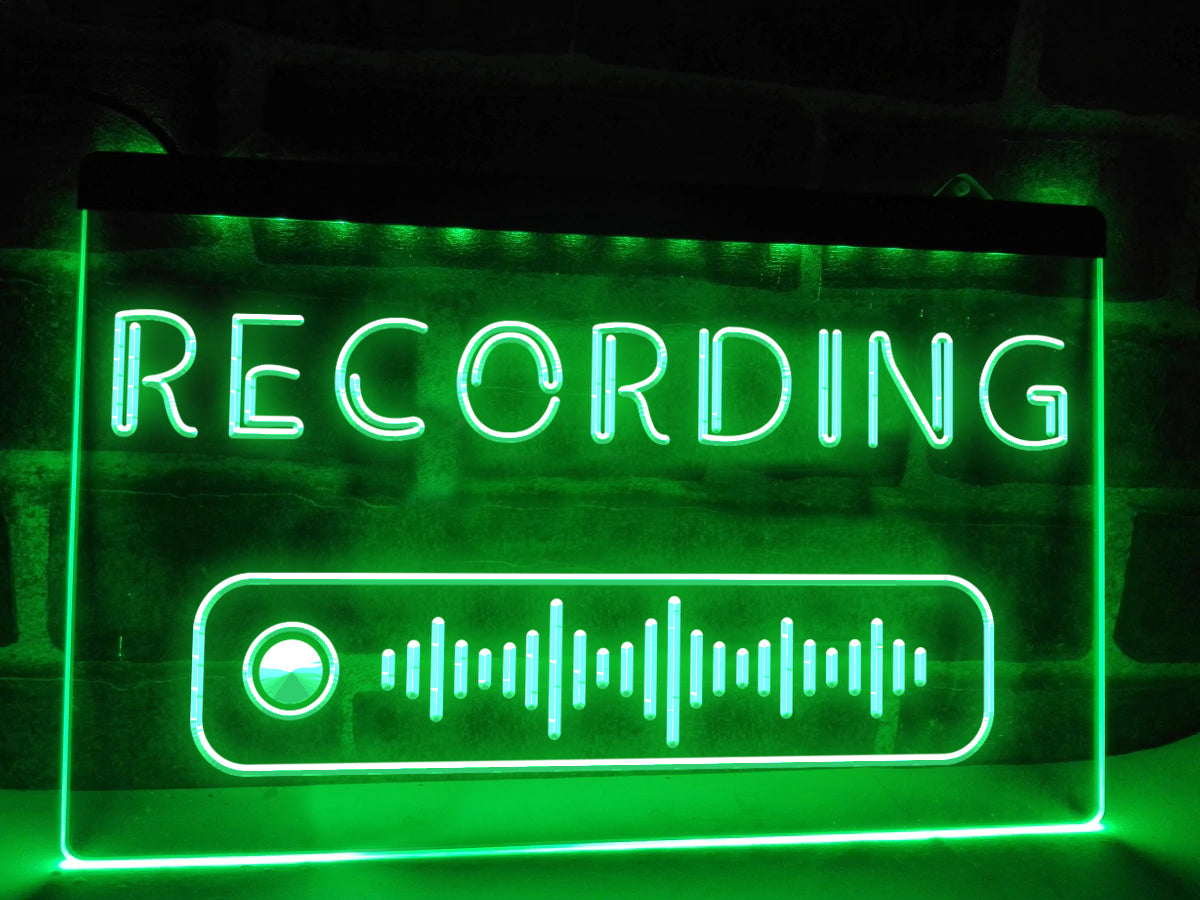 Recording LED Neon Illuminated Sign