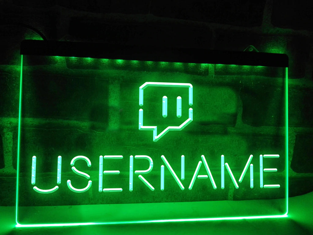 Stream Name Sign Twitch Streamer Personalized Username Illuminated LED Neon Sign – Dope ...