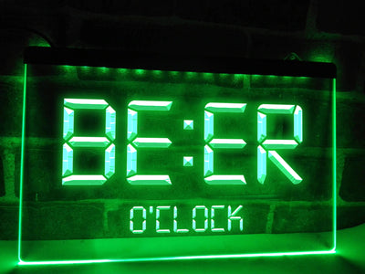 Beer O'clock Illuminated Bar Sign