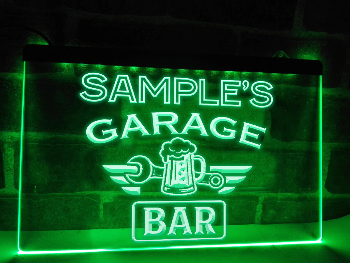 Garage Bar Personalized LED Neon Sign
