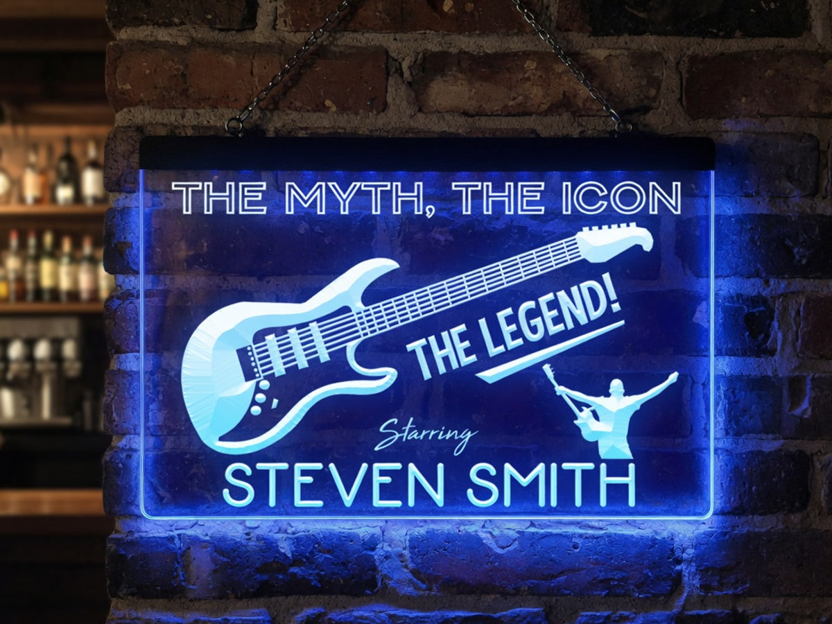 Guitar Legend Personalized Illuminated Sign