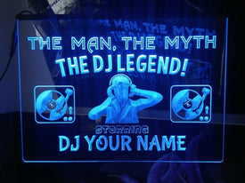 The DJ Legend Personalized Illuminated Sign