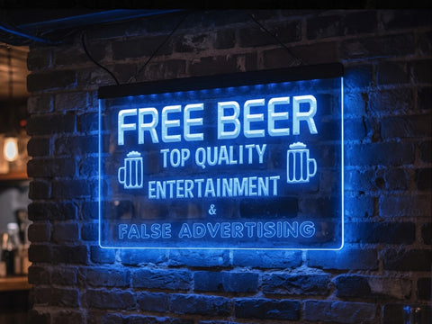 Image of Free Beer Funny Illuminated Sign