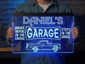 Car Garage Personalized Illuminated LED Neon Sign