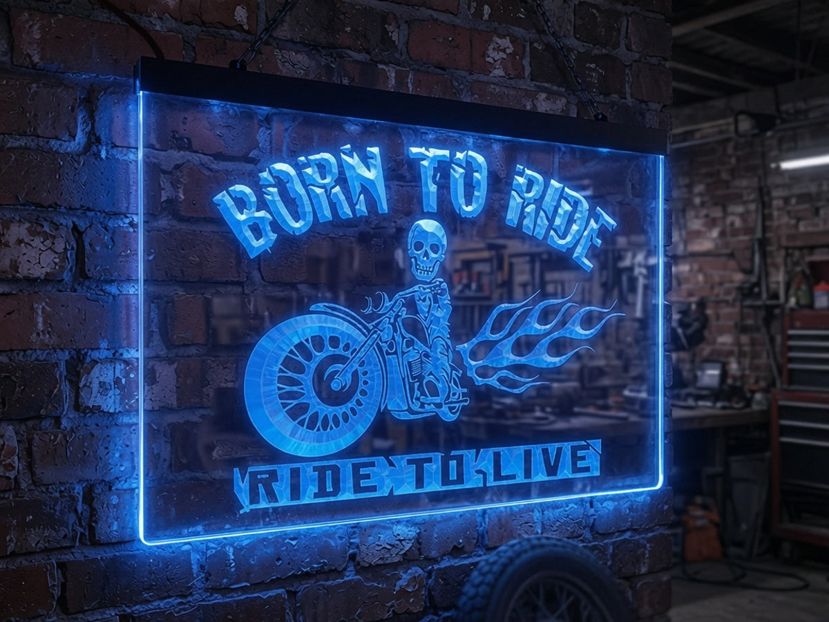 Born To Ride Illuminated Sign
