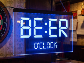 Beer O'clock Illuminated Bar Sign