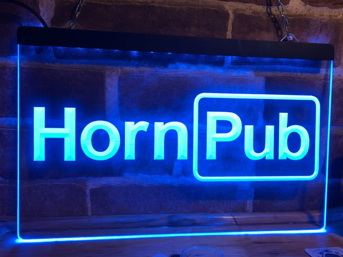 Horn Pub Illuminated Bar Sign